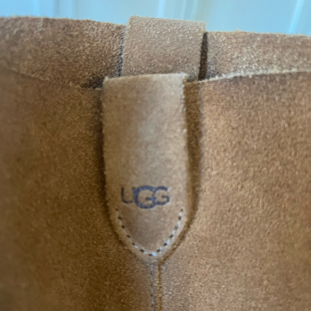 UGG Slouch Short Boots Booties, Sold Out!, Chestnut Suede Leather, Like New - Picture 13 of 15